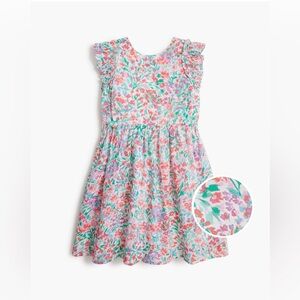 Crewcuts Jcrew Girls’ Floral Cotton Bow-Back Dress, size 7